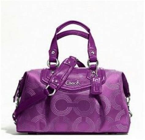 cheap purple coach purses